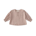 kids gingham kids long sleeve top thistle in pinks pattern