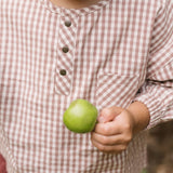 Gingham Long Sleeve Top - Thistle