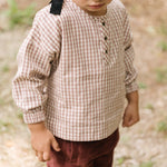 Gingham Long Sleeve Top - Thistle