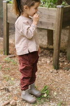 kids gingham kids long sleeve top thistle