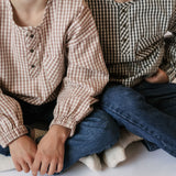 Gingham Long Sleeve Top - Thistle