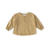 Gingham Long Sleeve Top - Dijon