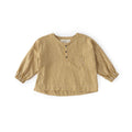 kids gingham kids long sleeve top dijon in yellows pattern
