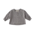 kids gingham kids long sleeve top indigo in blues pattern