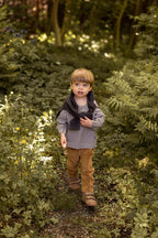 kids gingham kids long sleeve top indigo