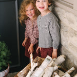 Gingham Long Sleeve Top - Indigo