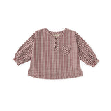 Gingham Long Sleeve Top - Mulberry