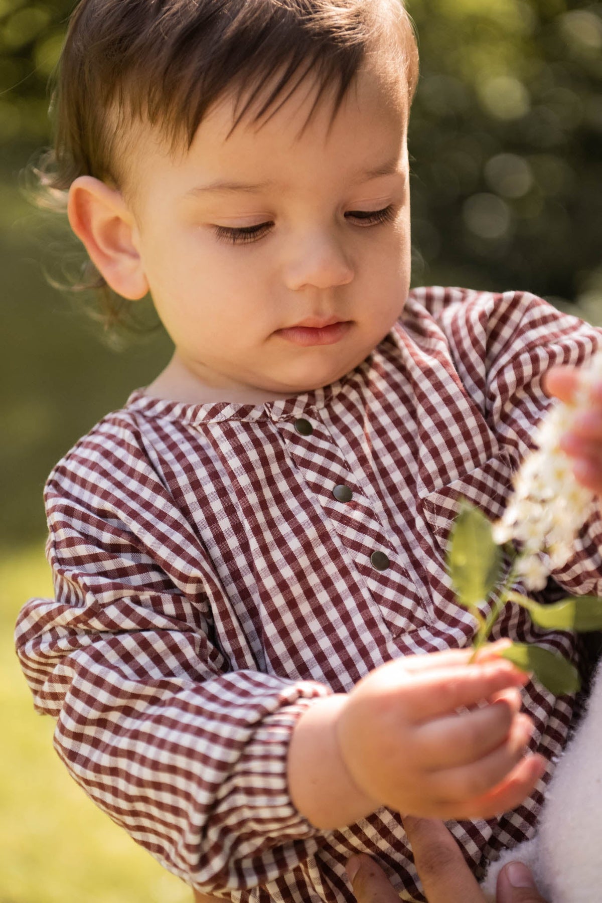 toddler gingham toddler long sleeve top mulberry