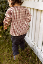 toddler gingham toddler long sleeve top mulberry