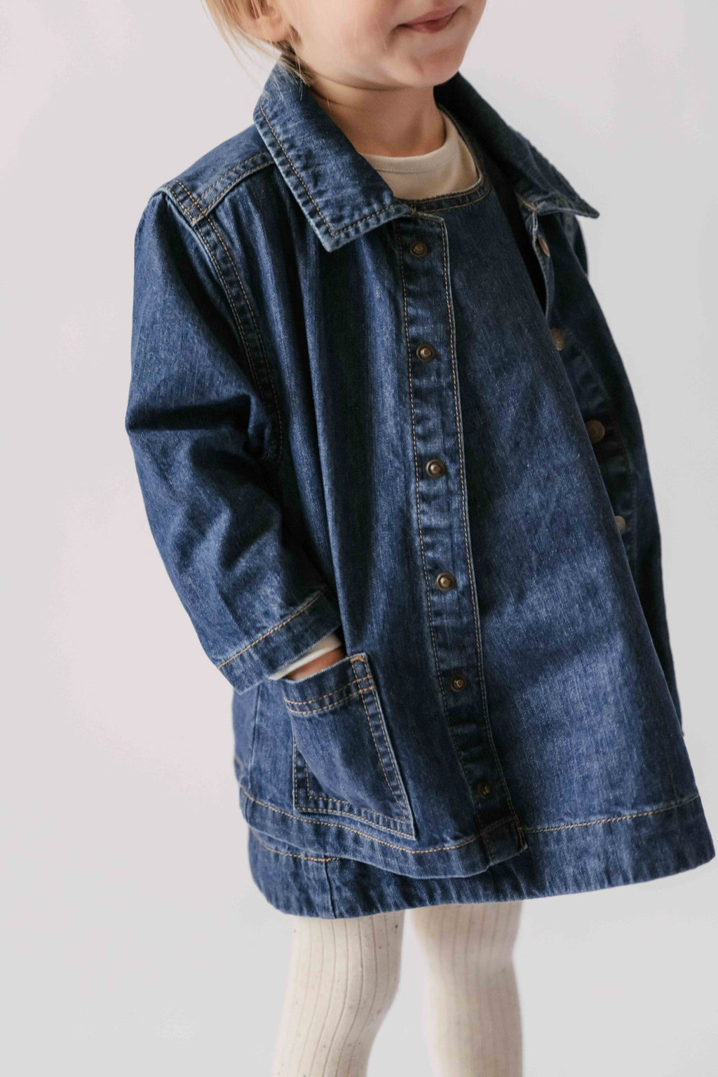 kids denim jacket vintage wash