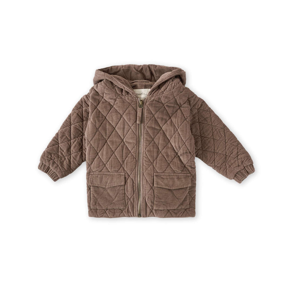 kids corduroy kids quilted jacket portobello in neutrals pattern