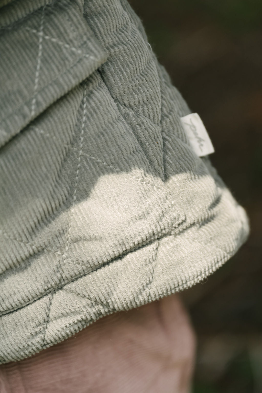kids corduroy quilted jacket sage