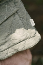 kids corduroy quilted jacket sage