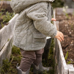 Corduroy Quilted Jacket - Sage