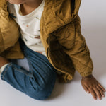 Corduroy Quilted Jacket - Ochre