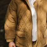 Corduroy Quilted Jacket - Ochre