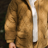 Corduroy Quilted Jacket - Ochre