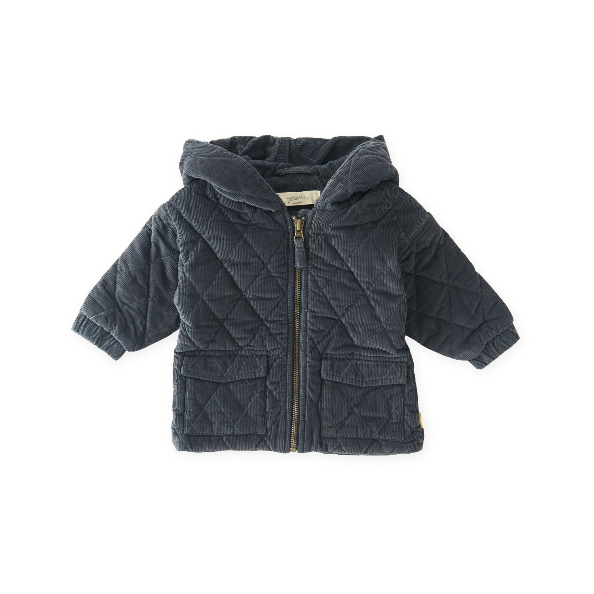 Corduroy Quilted Jacket - Ink Blue