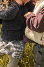kids corduroy quilted jacket ink blue