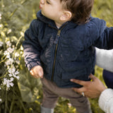 Corduroy Quilted Jacket - Ink Blue