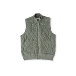 kids corduroy kids quilted vest sage in greens pattern