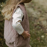 kids corduroy kids quilted vest thistle