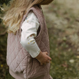kids corduroy kids quilted vest thistle