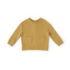 french terry pocket sweatshirt dijon in yellows pattern