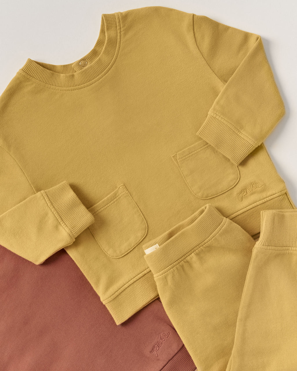 french terry pocket sweatshirt dijon
