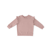 French Terry Ruffle Sweatshirt - Soft Peony