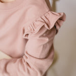 French Terry Ruffle Sweatshirt - Soft Peony