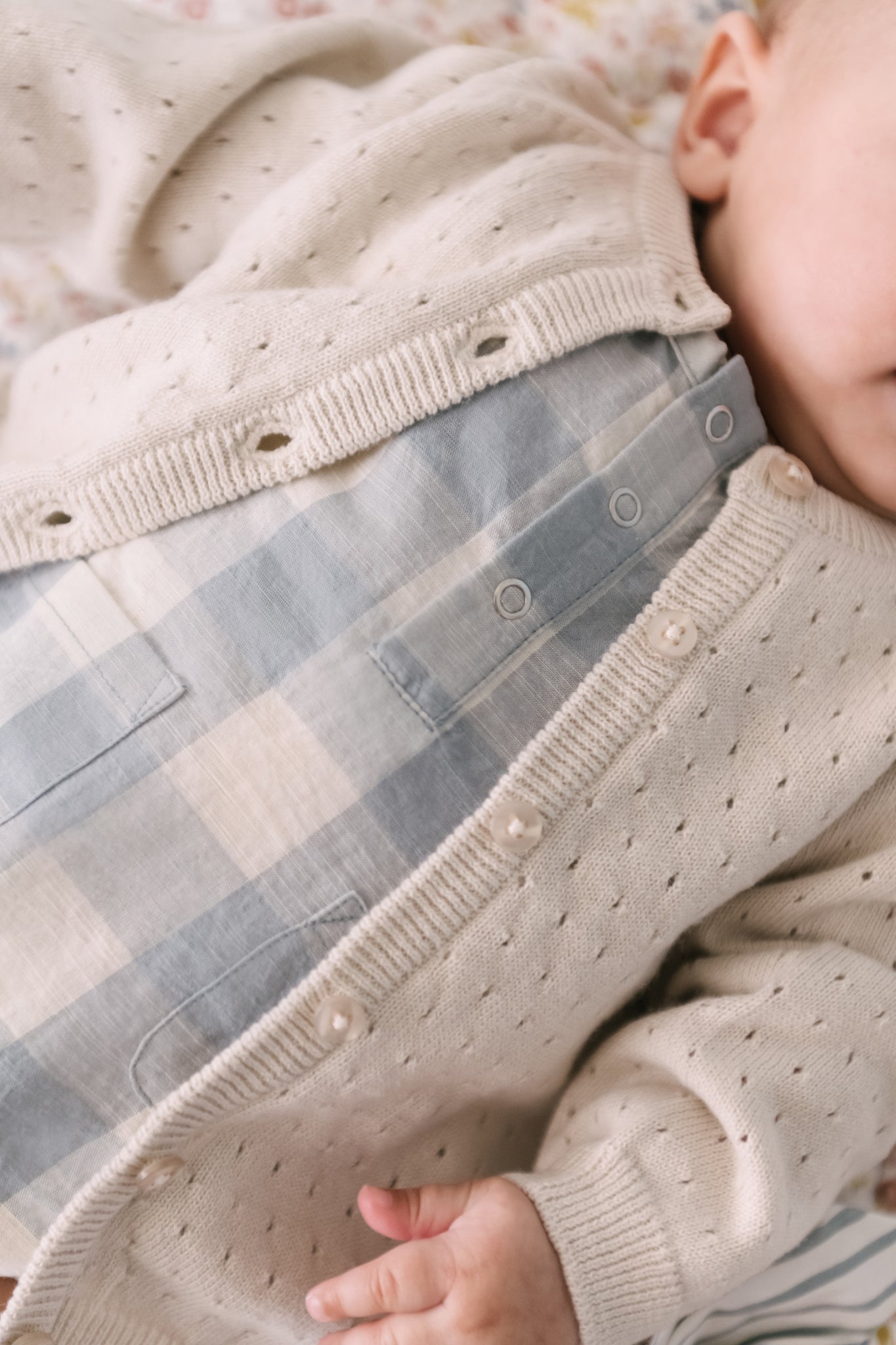 Pointelle Knit Sweater - Natural