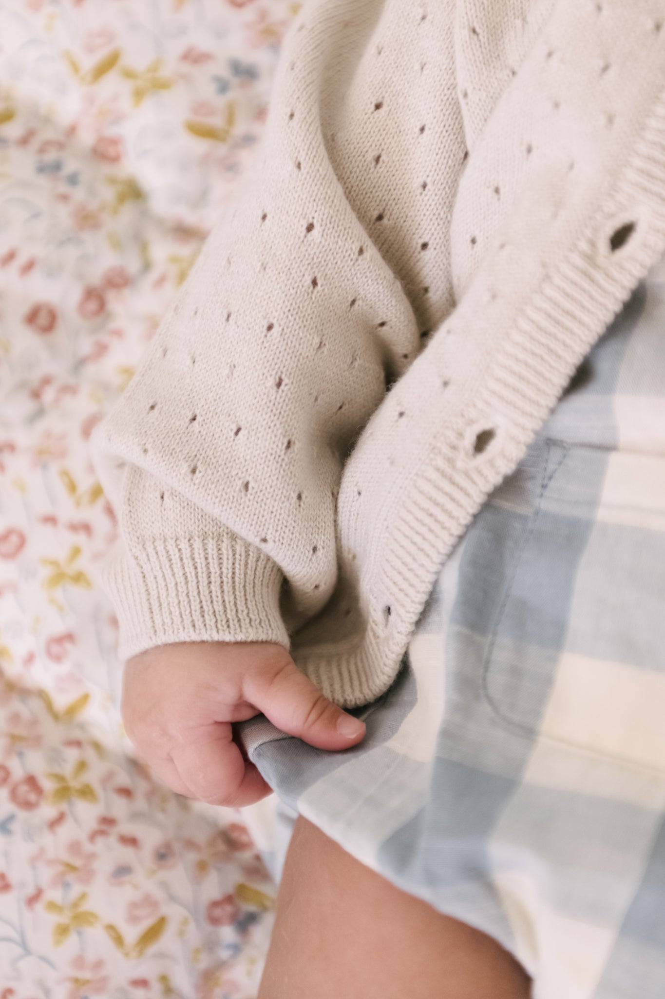 Pointelle Knit Sweater - Natural