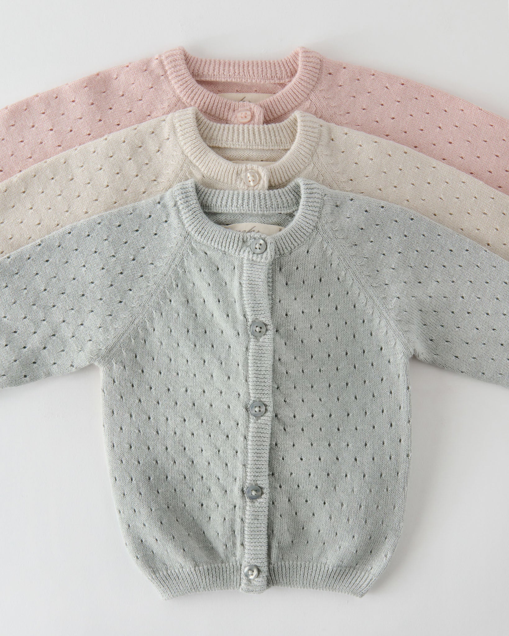 Pointelle Knit Sweater - Natural