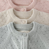Pointelle Knit Sweater - Soft Peony