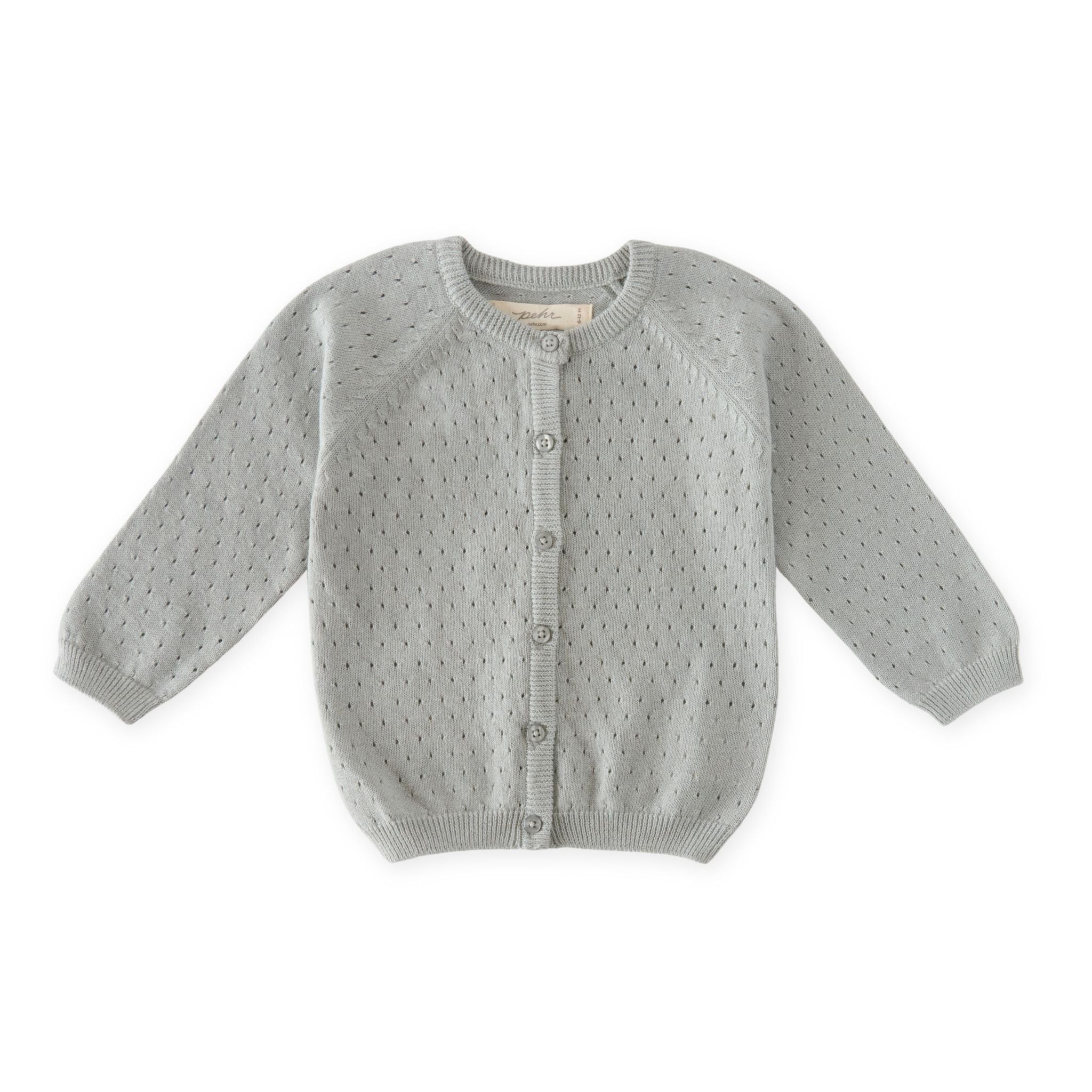 Pointelle Knit Sweater - Soft Sea