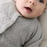 Pointelle Knit Sweater - Soft Sea