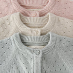 Pointelle Knit Sweater - Soft Sea