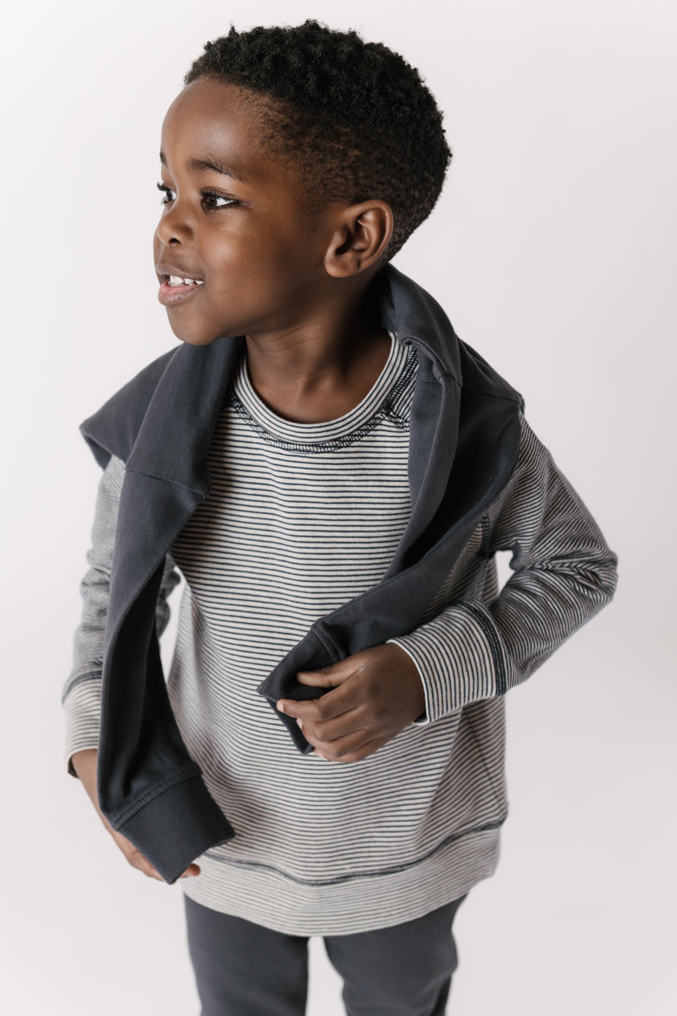 Sailor Stripe Raglan Top - Ink