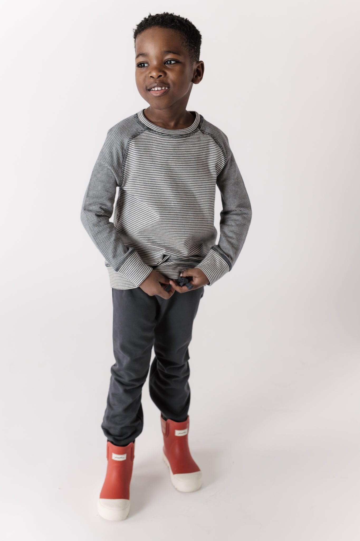 Sailor Stripe Raglan Top - Ink