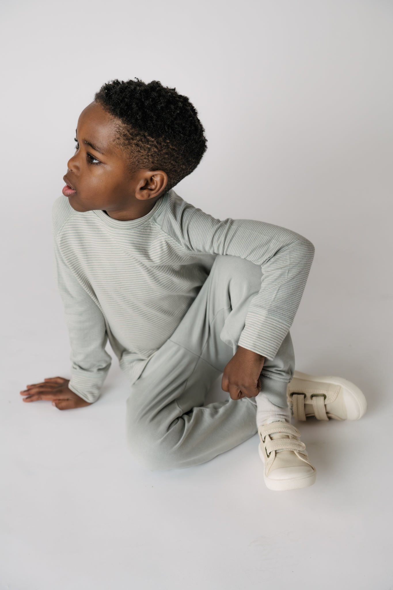 Sailor Stripe Raglan Top - Sea