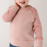 Sailor Stripe Raglan Top - Tea Rose