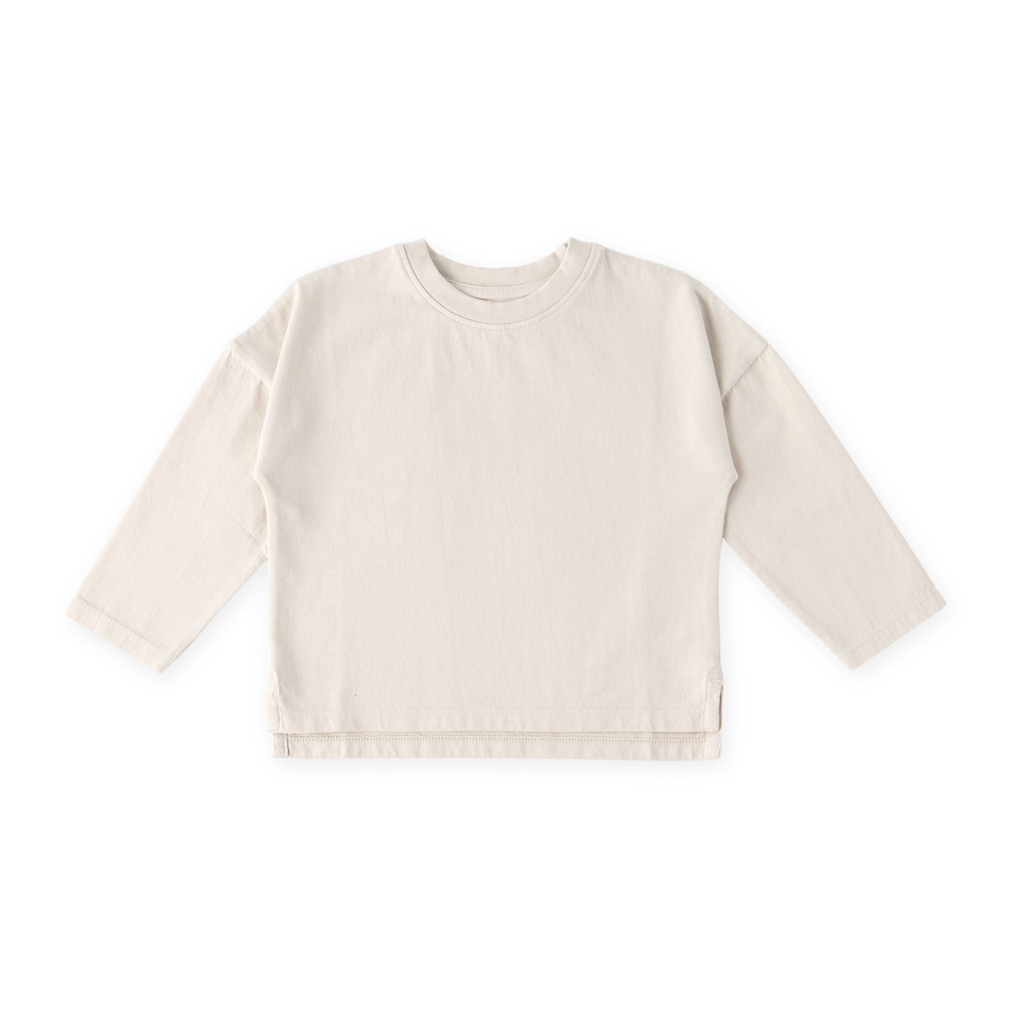 Garment Dye Dropped Shoulder Long Sleeve - Natural
