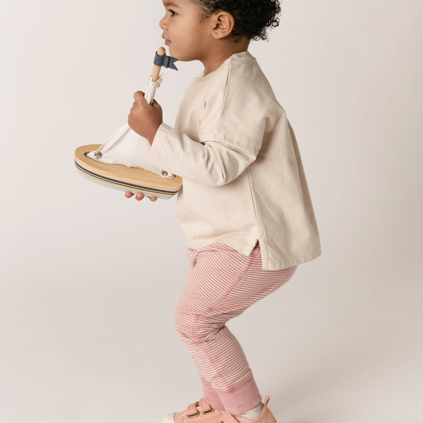 Garment Dye Dropped Shoulder Long Sleeve - Natural