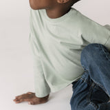 Garment Dye Dropped Shoulder Long Sleeve - Sea