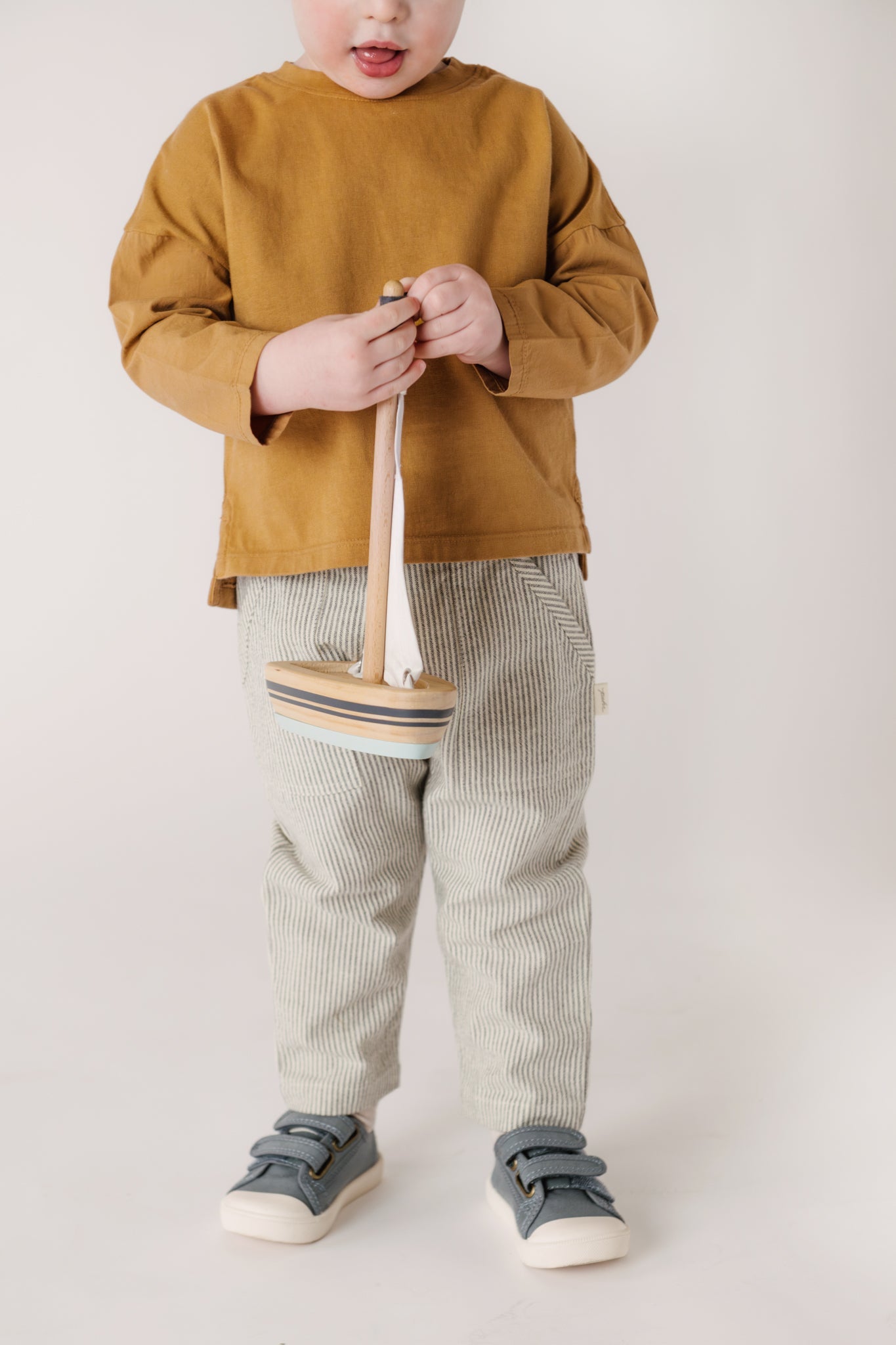 Garment Dye Dropped Shoulder Long Sleeve - Caramel