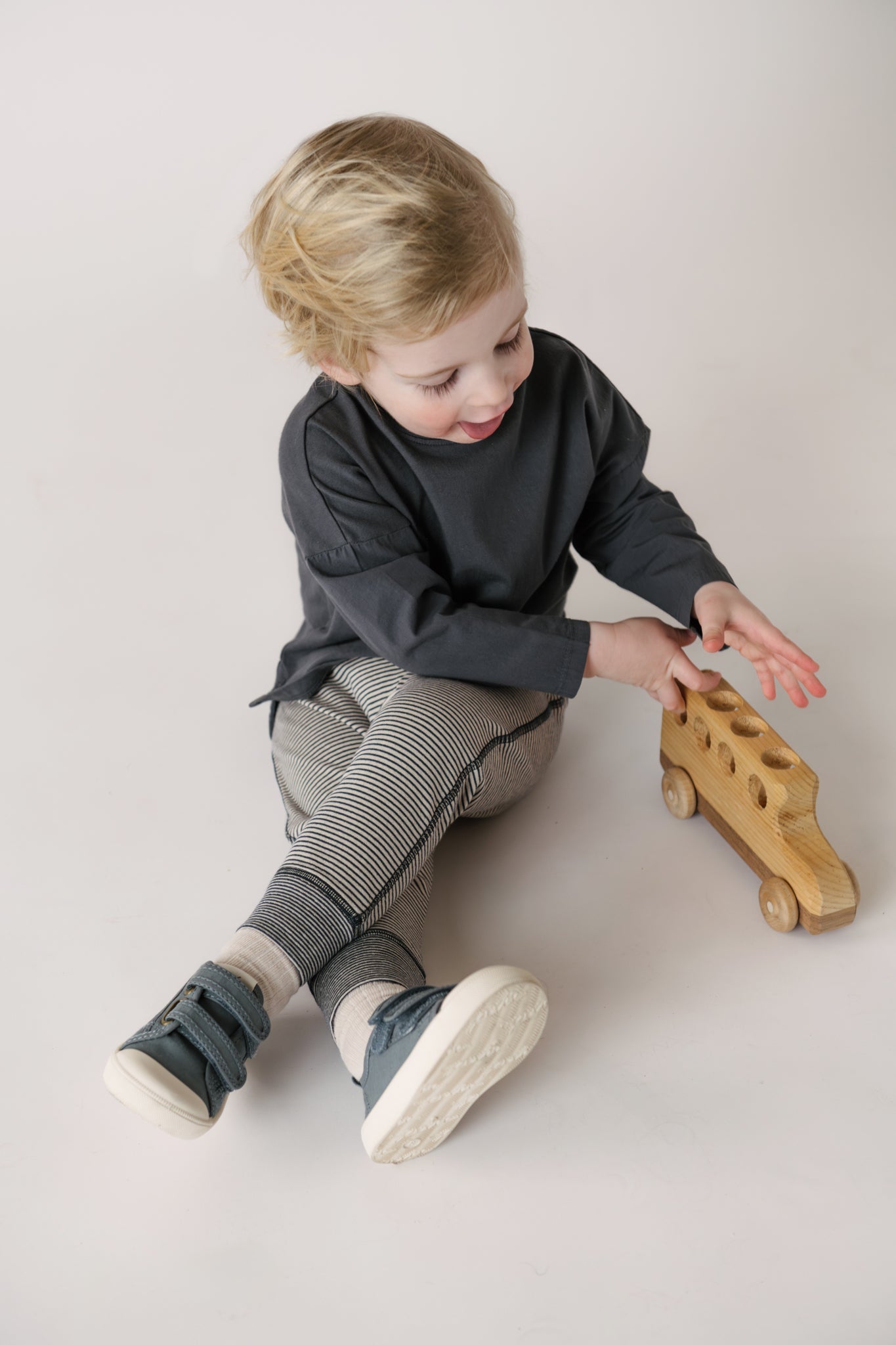 Garment Dye Dropped Shoulder Long Sleeve - Ink Blue