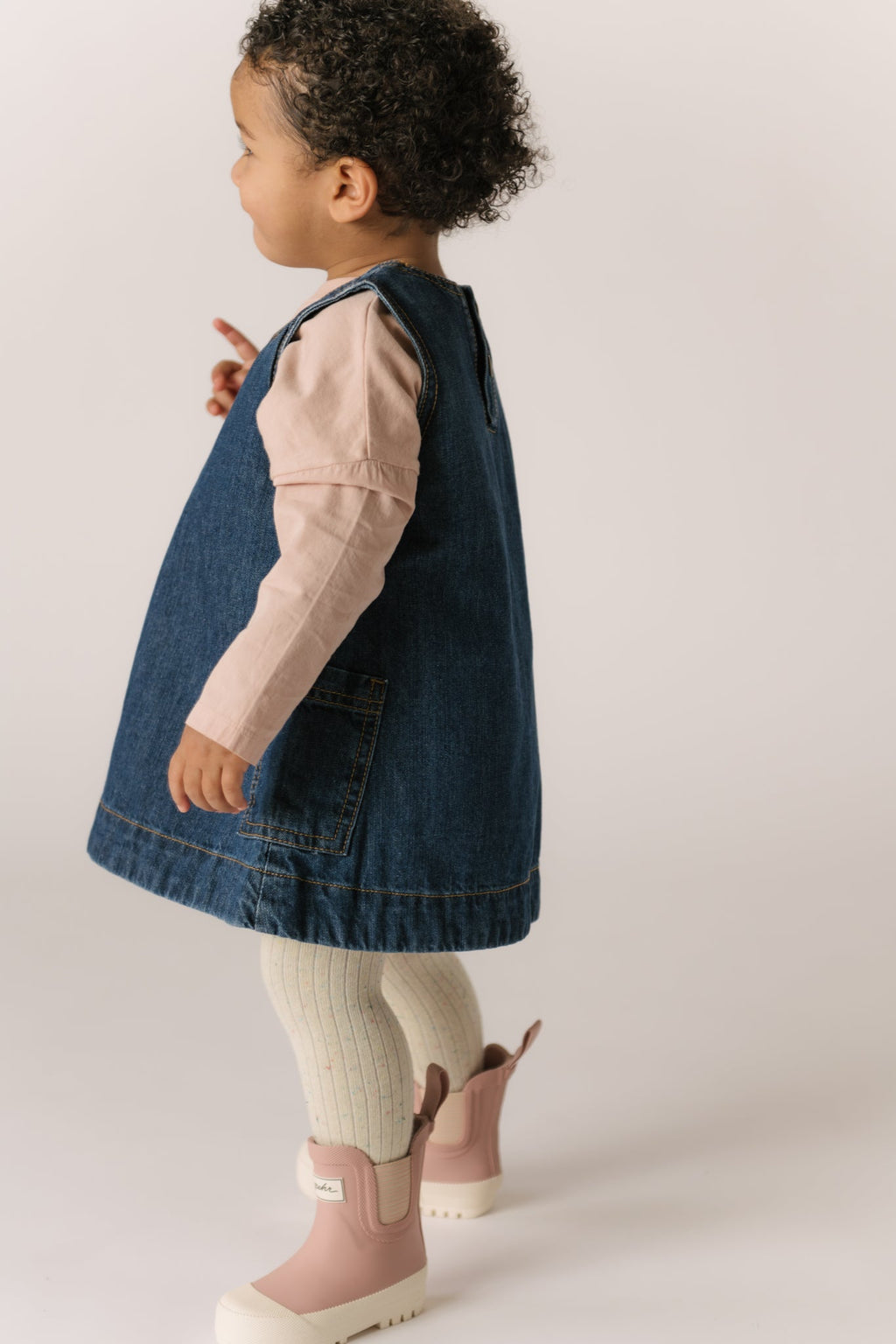 garment dye dropped shoulder long sleeve soft peony