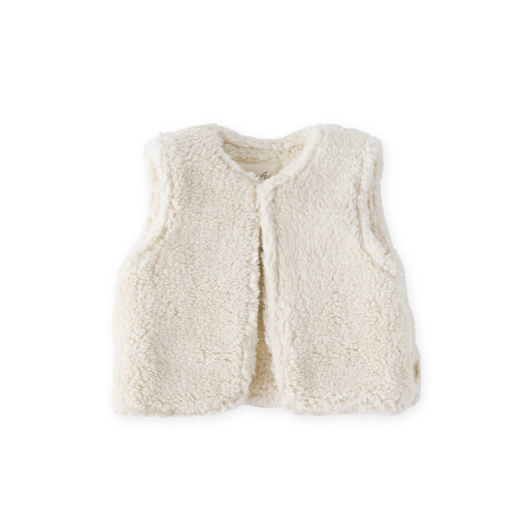 sherpa vest natural in neutrals pattern