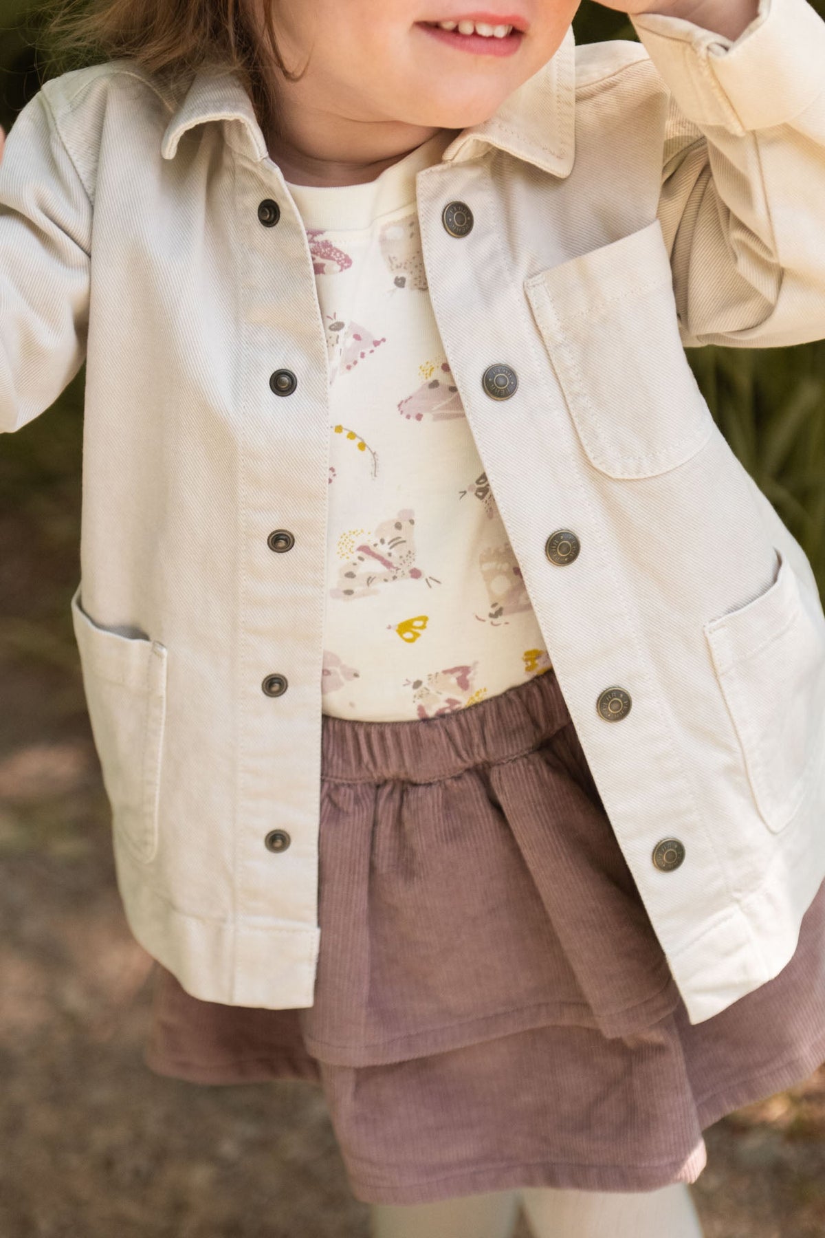 toddler vintage twill toddler chore jacket natural